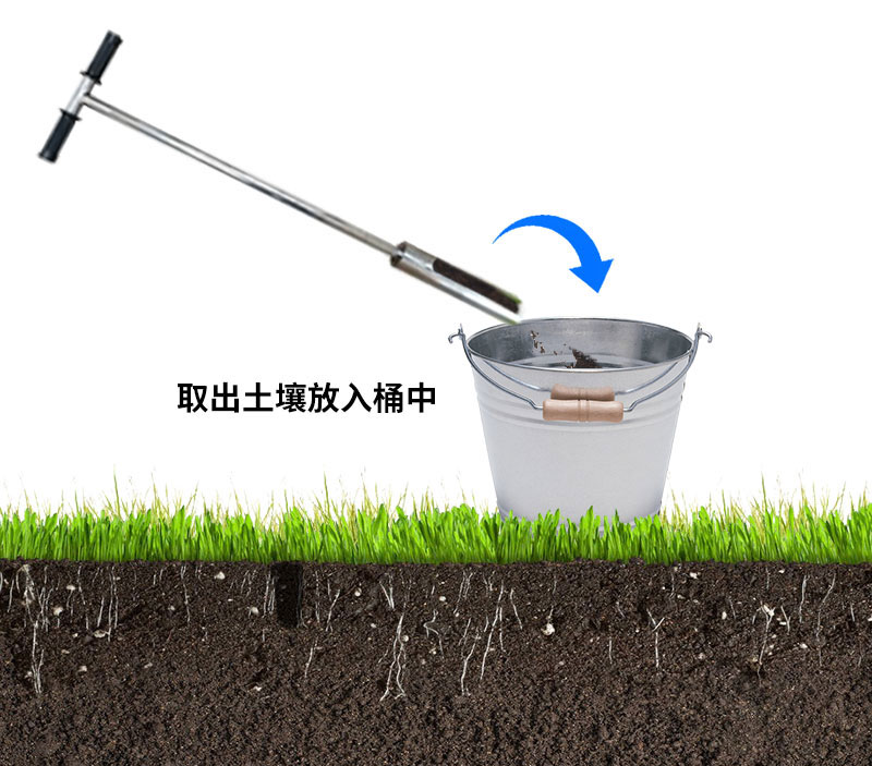 土壤溫濕度檢測系統安裝之取土鉆取土
